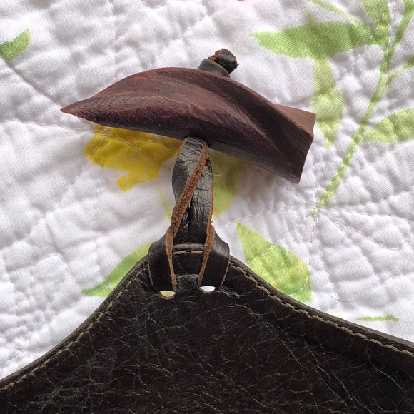 Calleen Cordero Cracked Brown Leather Belt Bag with Upcycled Vintage Kilim - Picture 6 of 16